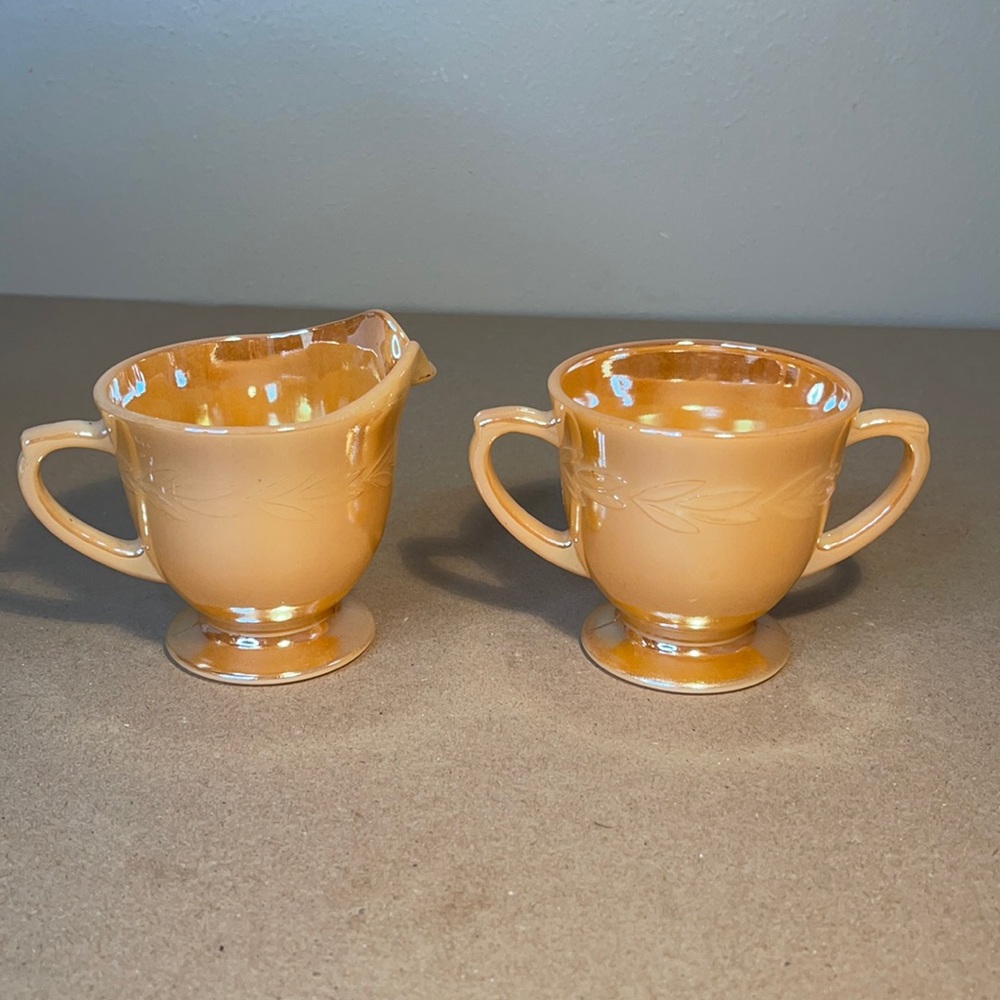 Fire King Creamer & Sugar Dish